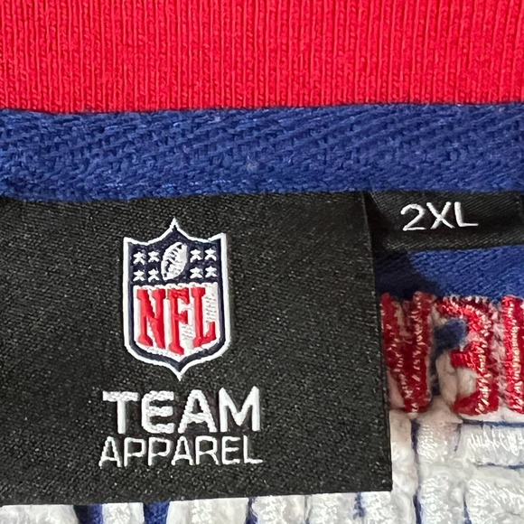 NEW YORK GIANTS Mens Polo Shirt Embroidered Striped XL NFL Football - Picture 8 of 10